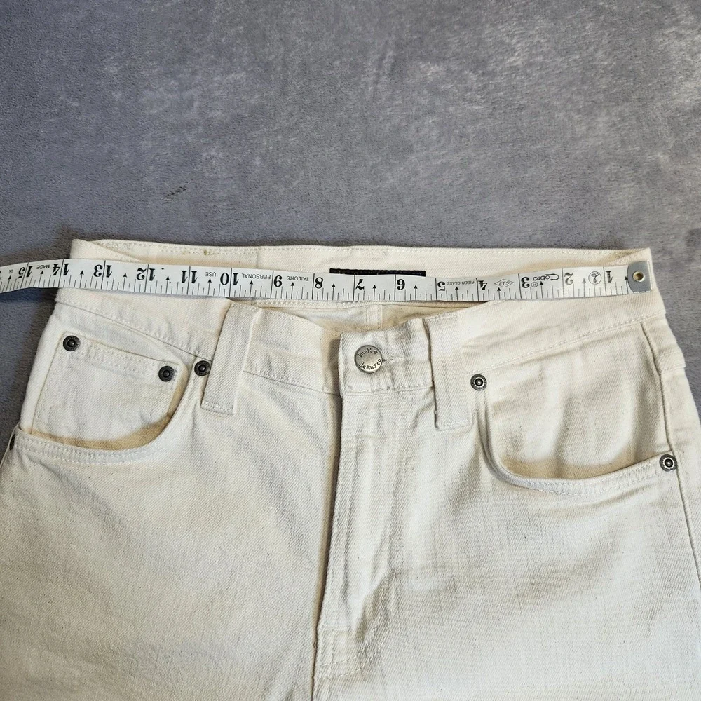 Nudie Jeans Co. Lean Dean Ecru Beach Slim Fit Organic Denim W28 L30 28x30 Cream